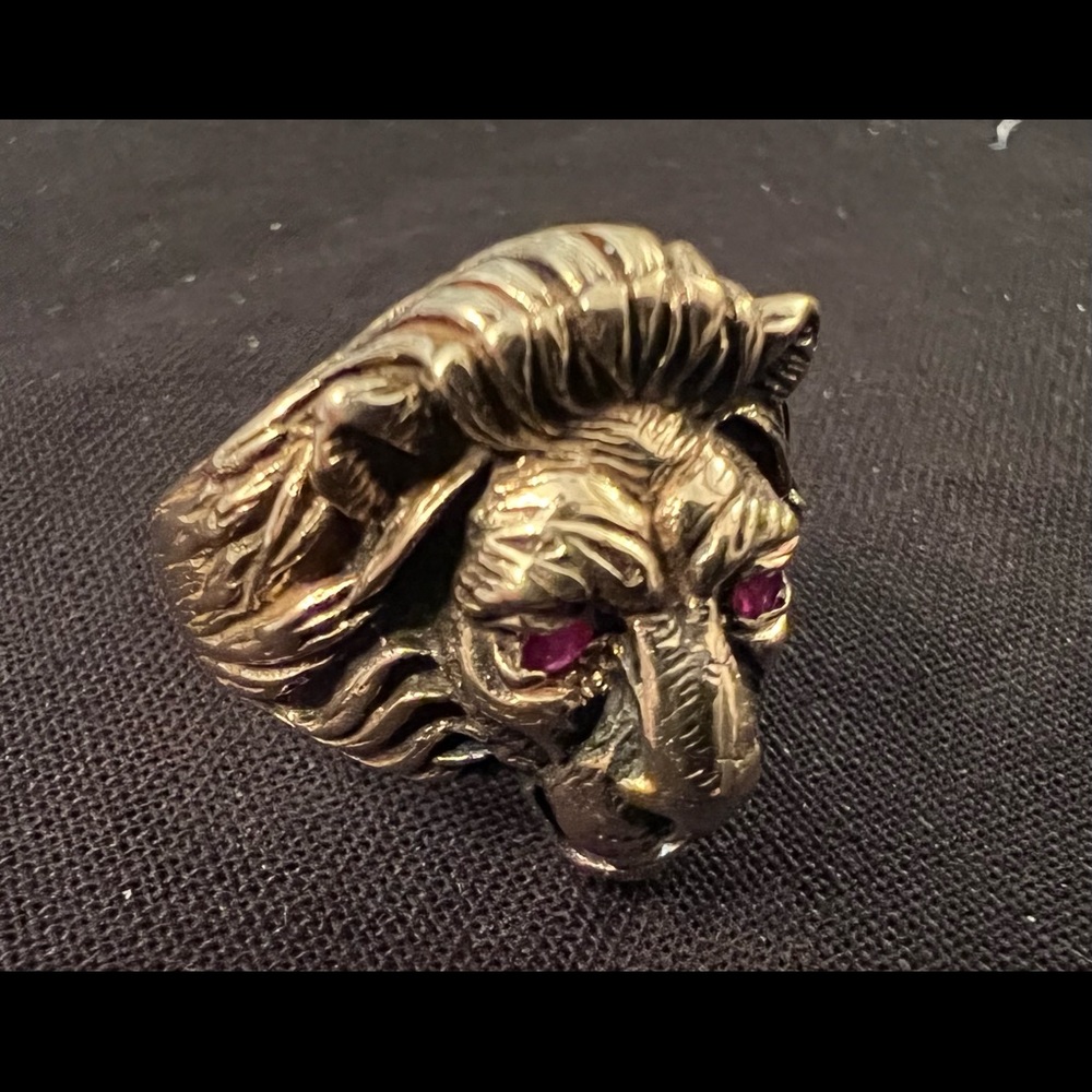 Vintage Lion 14k Gold Ring 11.7 grams of gold - Picture 1 of 13